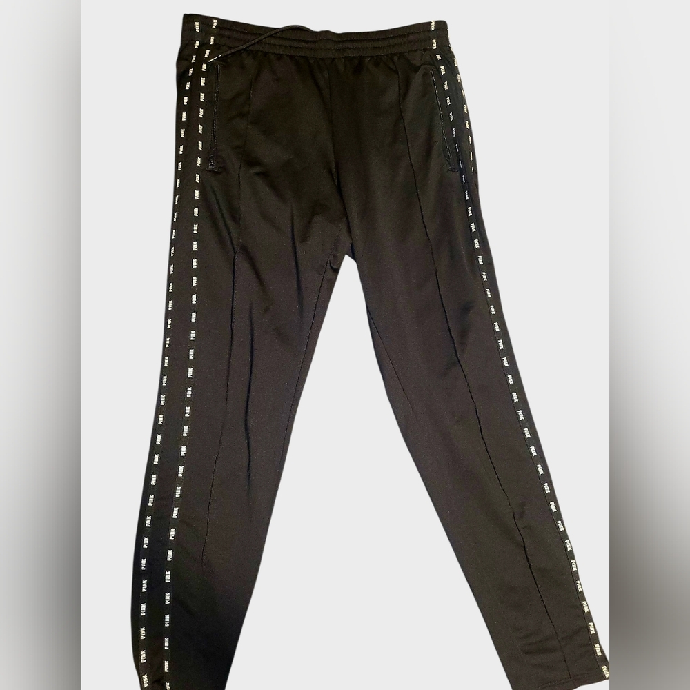 PINK Black Track Pants SIZE LARGE